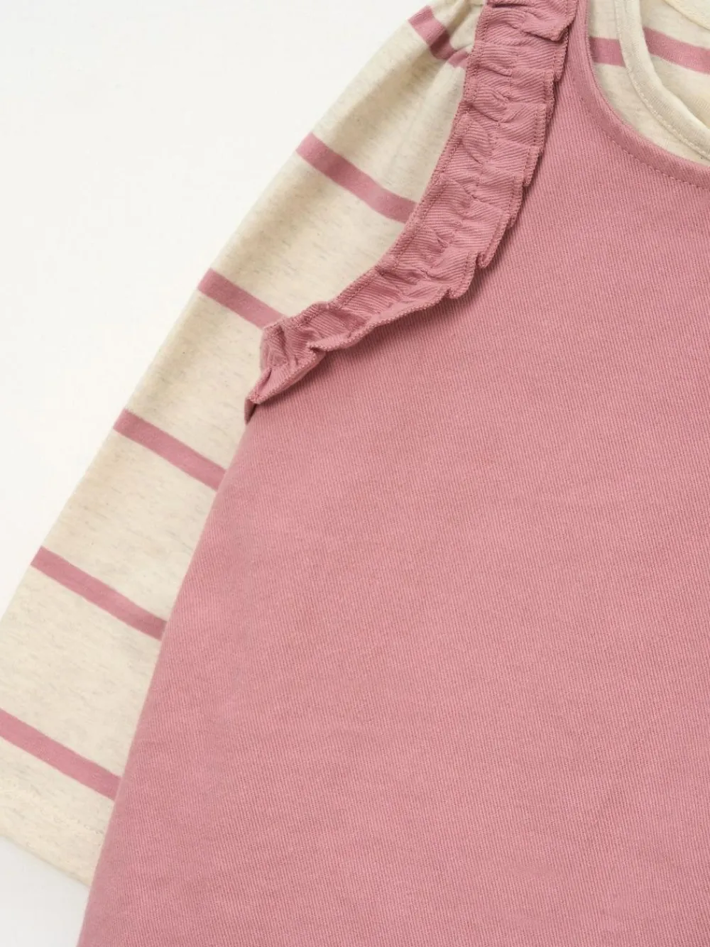 Angel & Rocket Pink Mila Frill Shoulder Dungaree And Print Bodysuit^ Jumpsuits & Playsuits