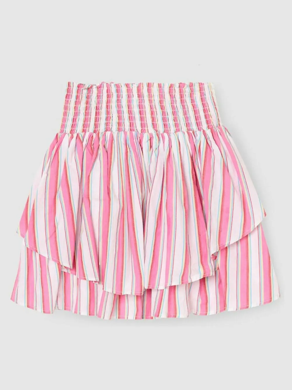 Angel & Rocket Pink Tammy Stripe Shirred Waist Mini Skirt^ Shorts & Skirts