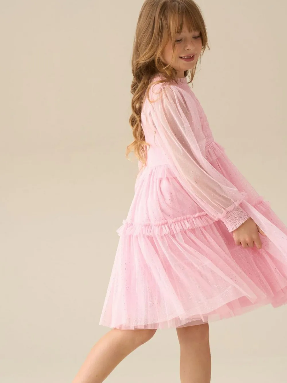 Online Angel & Rocket Willow Ivory Balloon Sleeve Boho Dress Pink