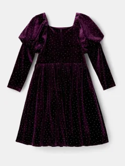 Outlet Angel & Rocket Purple Velvet Dress