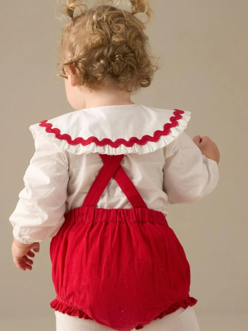 Sale Angel & Rocket Red Dolly Red Romper And White Rompersuit