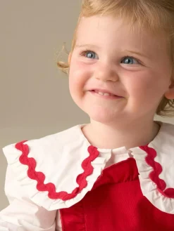 Sale Angel & Rocket Red Dolly Red Romper And White Rompersuit