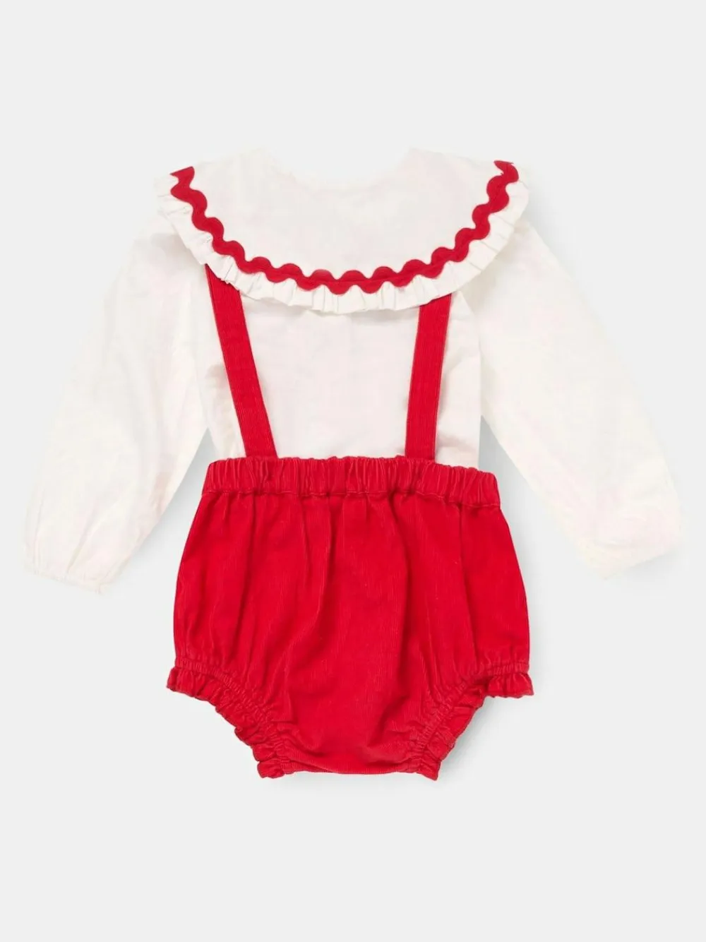 Sale Angel & Rocket Red Dolly Red Romper And White Rompersuit