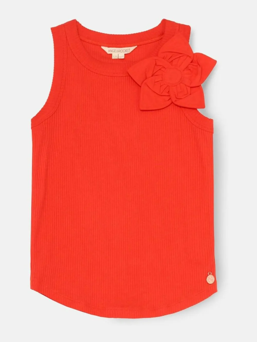 Outlet Angel & Rocket Jess Yellow Flower Corsage Vest Red