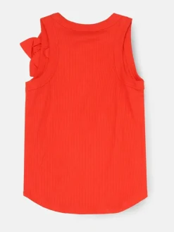 Outlet Angel & Rocket Jess Yellow Flower Corsage Vest Red