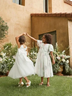 Hot Angel & Rocket White Charlotte Ballerina Bow Dress