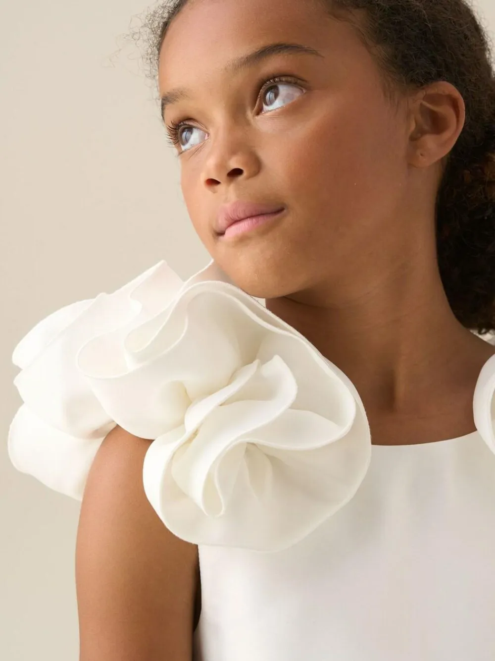 Angel & Rocket White Coco Puff Sleeve Bow Back Dress