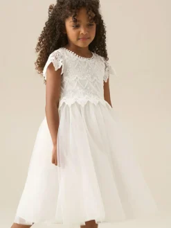 Sale Angel & Rocket White Lucy Lace Ivory Dress