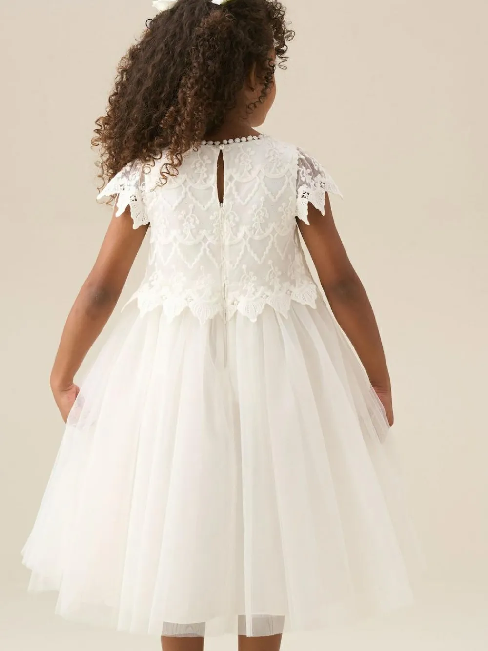 Sale Angel & Rocket White Lucy Lace Ivory Dress