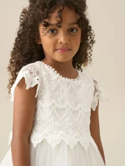 Sale Angel & Rocket White Lucy Lace Ivory Dress