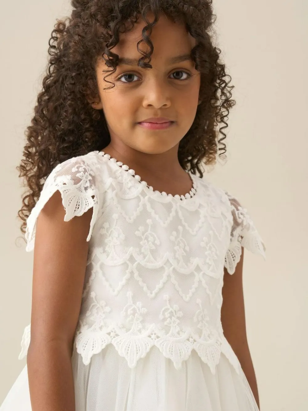 Sale Angel & Rocket White Lucy Lace Ivory Dress
