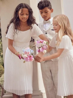 Angel & Rocket Pleated Ballerina Occasion Bow Dress^ Occasionwear|Dresses