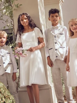 Angel & Rocket Pleated Ballerina Occasion Bow Dress^ Occasionwear|Dresses