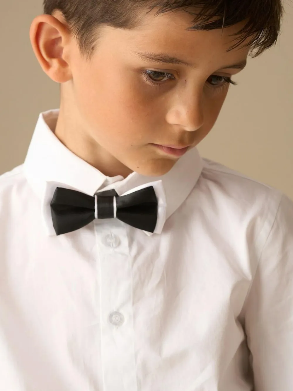 Angel & Rocket White Tuxedo Shirt & Bow Tie^BOY Shirts