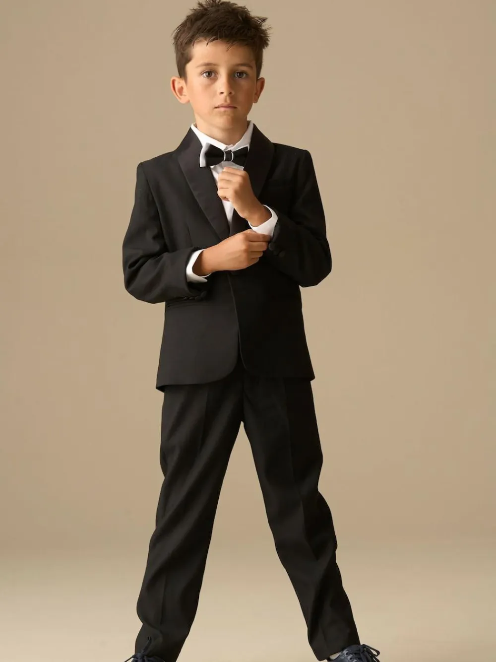 Angel & Rocket White Tuxedo Shirt & Bow Tie^BOY Shirts