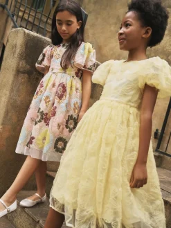 Angel & Rocket Francine Embellished Puff Sleeve Dress^ Occasionwear