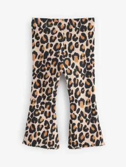 Clearance Next Animal Leopard Print Rib Flare Leggings (3mths-7yrs)