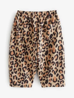Next Animal Leopard Print Textured Barrel Leg Trousers (3mths-7yrs)^ Baby Girls|Pants & Leggings