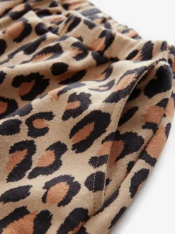 Next Animal Leopard Print Textured Barrel Leg Trousers (3mths-7yrs)^ Baby Girls|Pants & Leggings