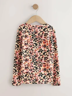 Clearance Next Animal Long Sleeve Ribbed T-Shirts 4 Pack (3-16yrs)