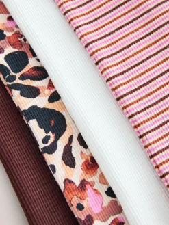 Clearance Next Animal Long Sleeve Ribbed T-Shirts 4 Pack (3-16yrs)