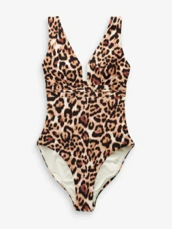 Sale Next Animal Plunge Shaping Tummy Control Swimsuit