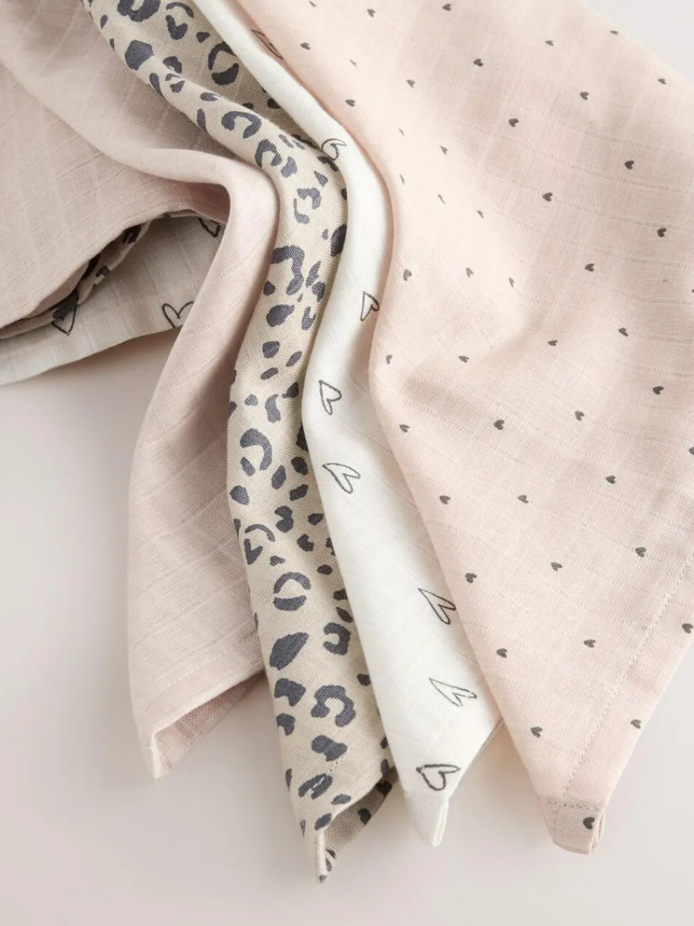 Next Animal Print Baby Muslin Cloths 4 Pack^ Unisex|Newborn Accessories