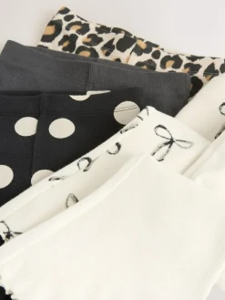 New Next Flared Leggings 5 Pack (3mths-7yrs) Animal Print