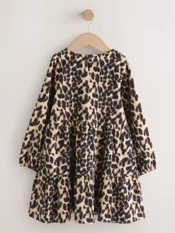 Next Animal Print Long Sleeve Jersey Dress (3-16yrs)^ Dresses