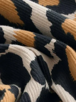 Sale Next Animal Print Long Sleeve Ribbed Dress (3mths-7yrs)