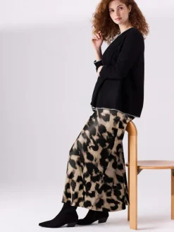 Next Animal Print Maternity Satin Maxi Skirt^Women Skirts