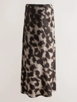 Next Animal Print Maternity Satin Maxi Skirt^Women Skirts