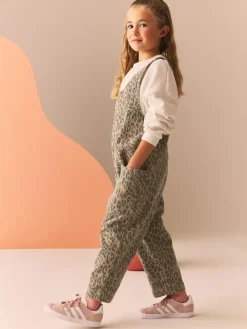 Next Slouchy Dungarees (3-16yrs) Animal