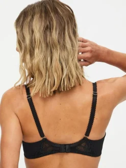 New Ann Summers Black Caged Lily Non Padded Balcony Bra