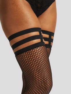 Best Ann Summers Black Leg Harness Fishnet Black Tights