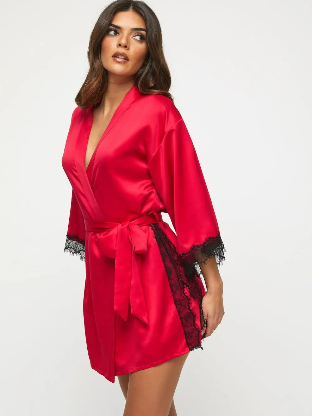Ann Summers Satin Cherryann Robe Dressing Gown^Women Bathrobes