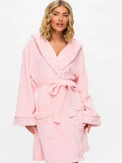 Best Ann Summers Signature Sparkle Fluffy Robe Pink