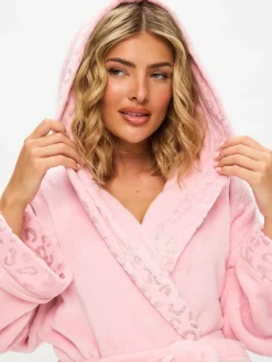 Best Ann Summers Signature Sparkle Fluffy Robe Pink