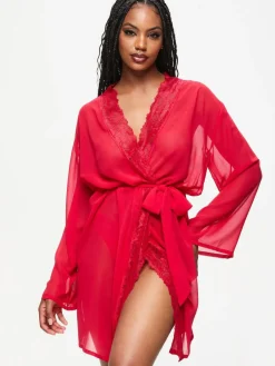 Outlet Ann Summers The Promising Chiffon Robe Red