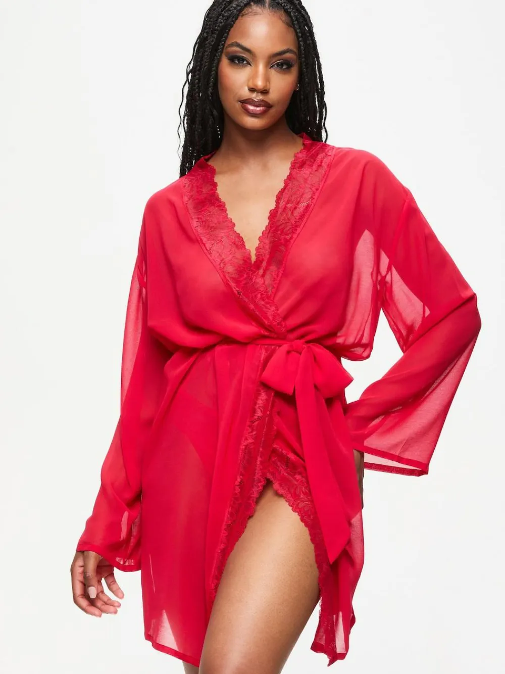 Outlet Ann Summers The Promising Chiffon Robe Red