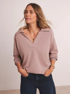 JD Williams Anthology By Pink Premium Ribbed High Collar Modal Sweatshirt^Women Hoodies & Sweatshirts