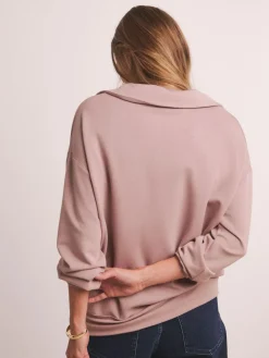 JD Williams Anthology By Pink Premium Ribbed High Collar Modal Sweatshirt^Women Hoodies & Sweatshirts