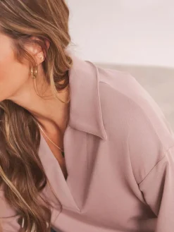 JD Williams Anthology By Pink Premium Ribbed High Collar Modal Sweatshirt^Women Hoodies & Sweatshirts