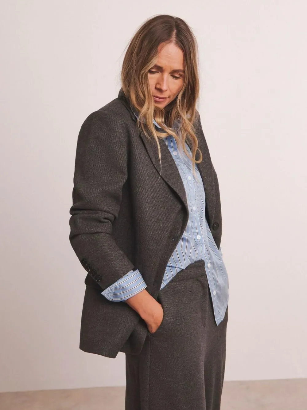 JD Williams Anthology By Grey Premium Herringbone Single Breasted Blazer