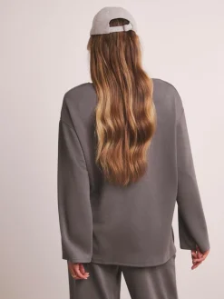 Sale JD Williams Anthology By Premium V Neck Seam Detail Modal Sweatshirt Grey