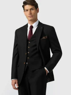 Antique Rogue Black Blake Texture Regular Jacket^ Black Suits