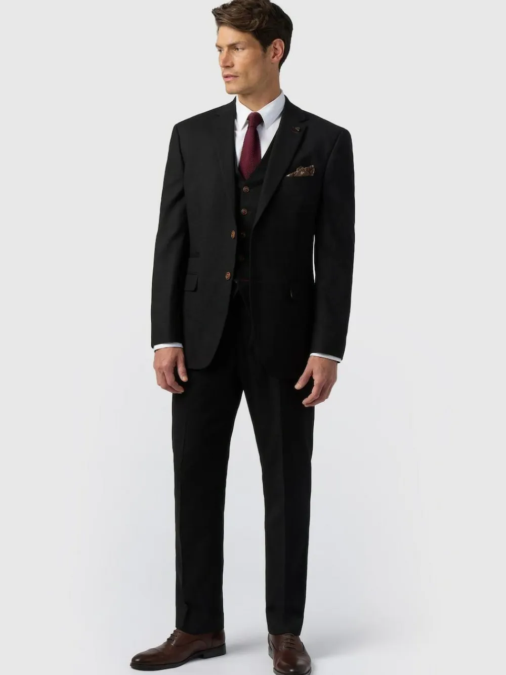 Antique Rogue Black Blake Texture Regular Jacket^ Black Suits