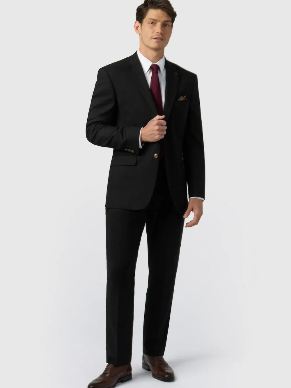 Antique Rogue Black Blake Texture Regular Jacket^ Black Suits