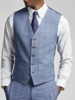 Antique Rogue Blue Hemlock Check waistcoats