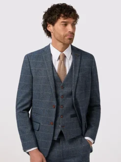Antique Rogue Blue Lenox Check Jacket^ Blue Suits